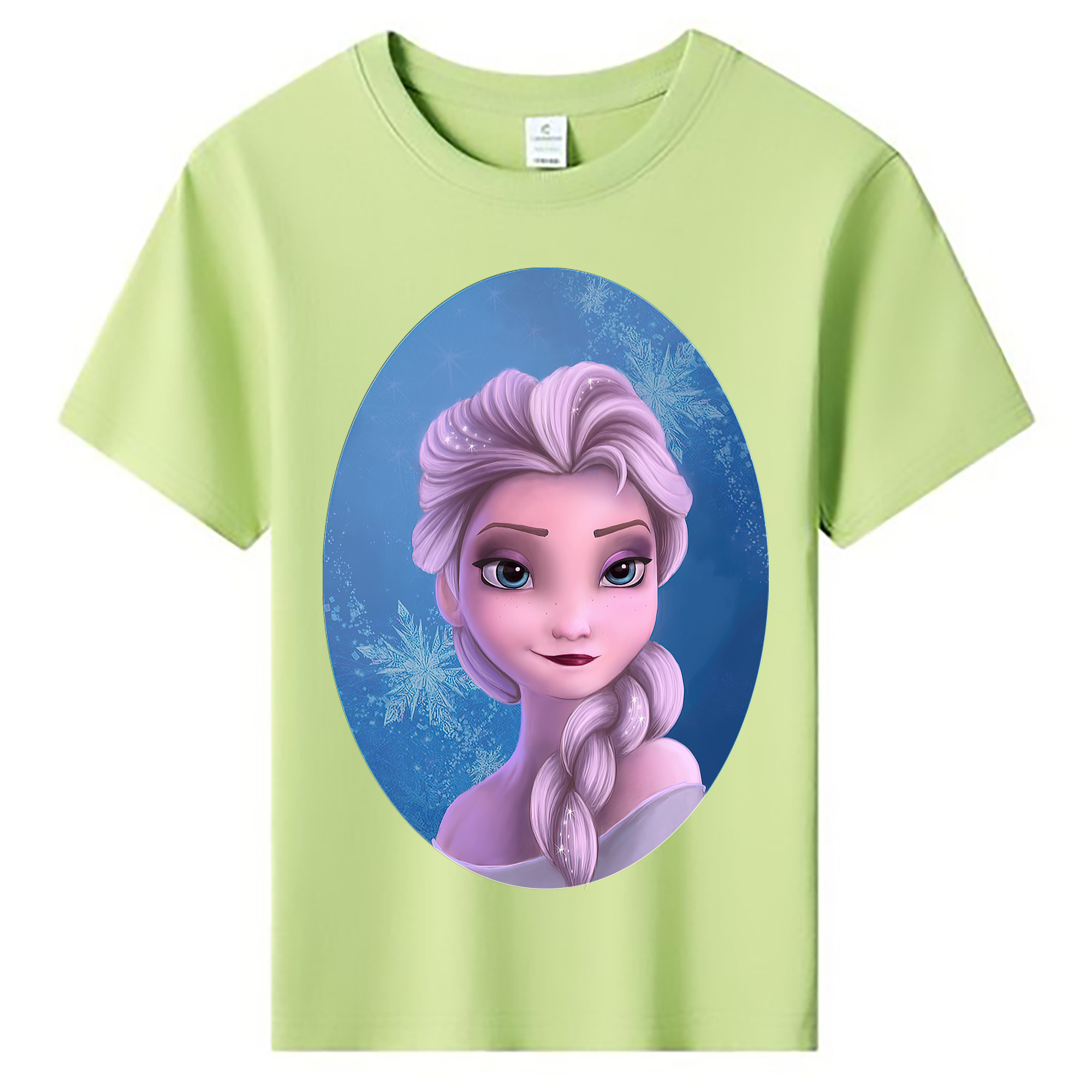 （画像用） アナと雪の女王 アンナ エルサ Frozen Anna Elsa 綿100％キッズTシャツ（フロントプリント）